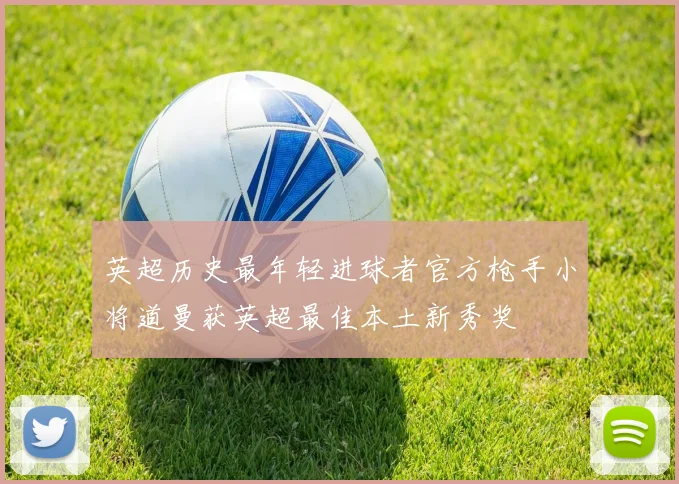 英超历史最年轻进球者官方枪手小将道曼获英超最佳本土新秀奖